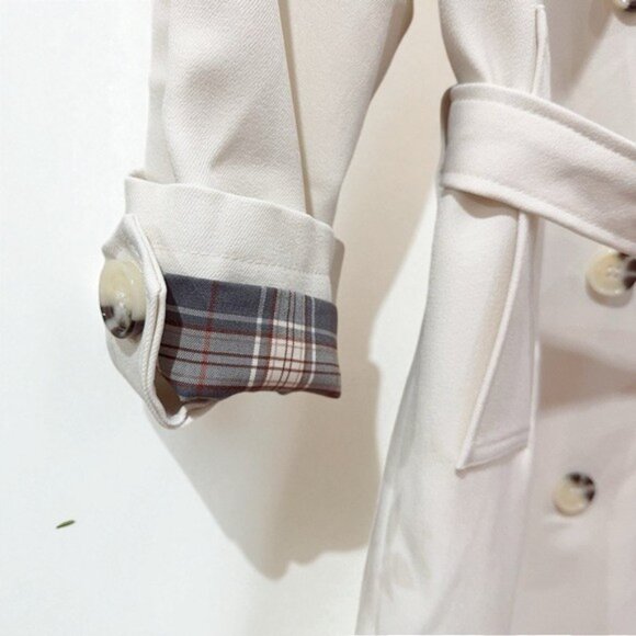 NWT J.ING Jing Ellee Beige Belt Trench Coat - Picture 8 of 10